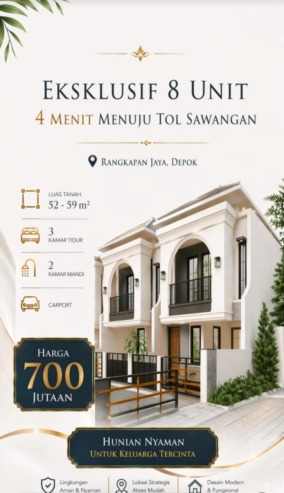 Eksklusif 8 Unit 4 Menit Menuju Tol Sawangan