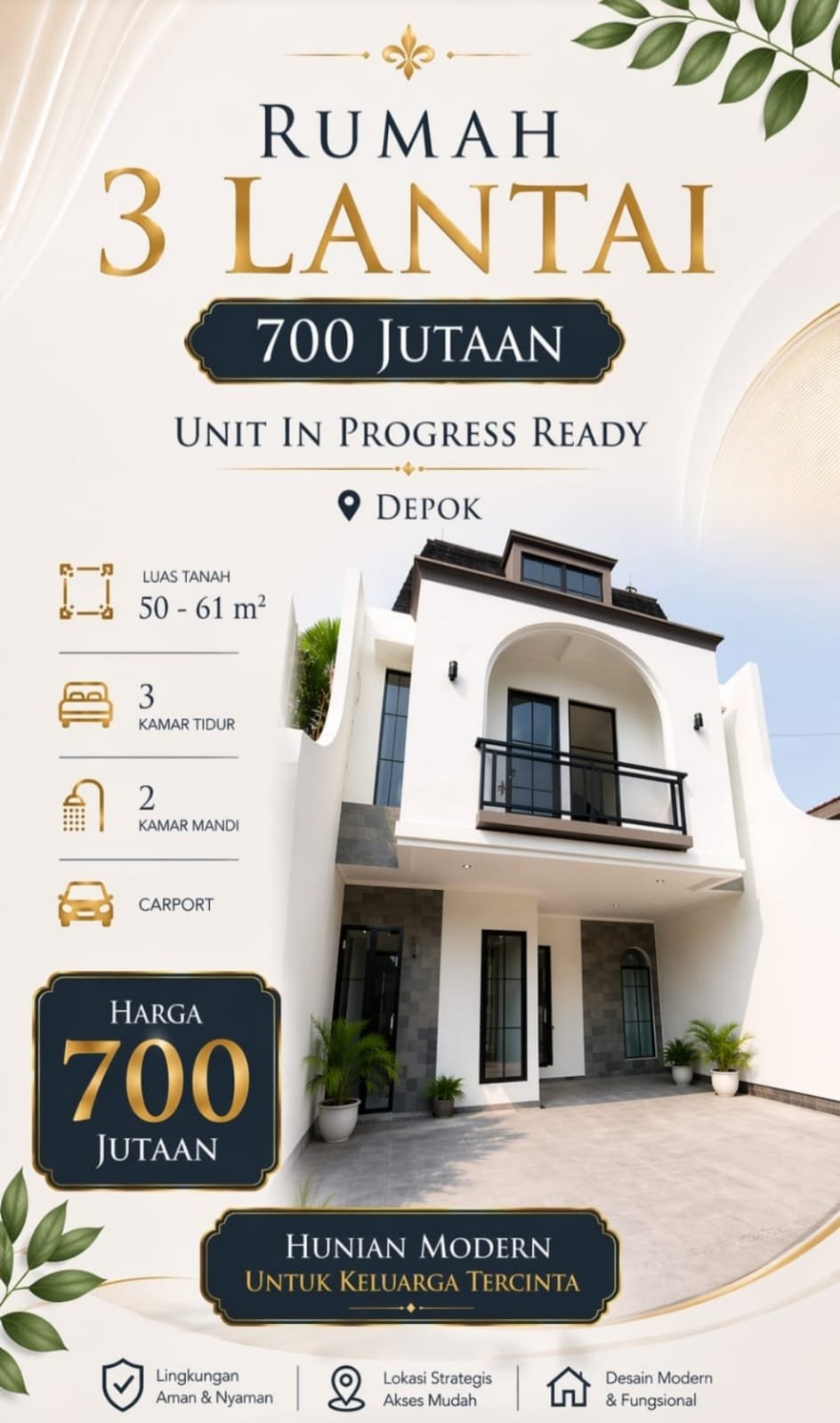 Rumah 3 Lantai Depok